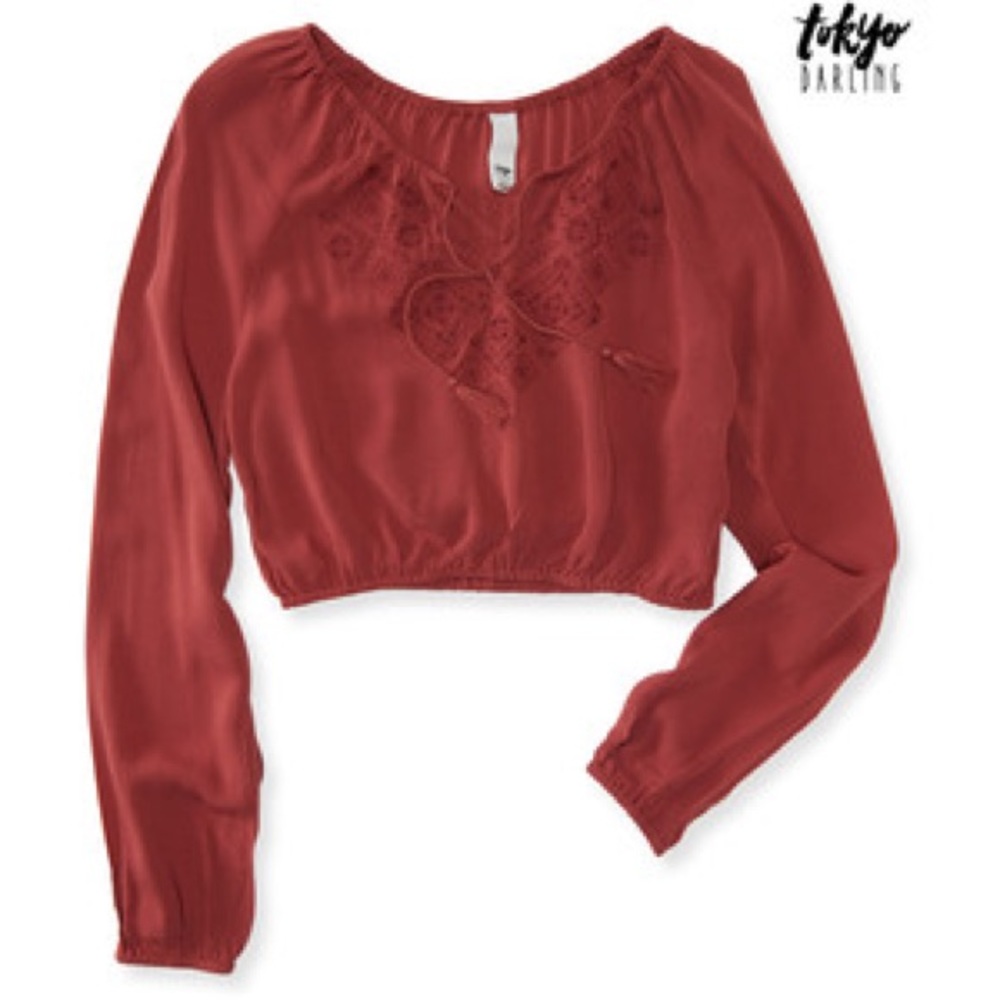 Aeropostale Tokyo darling orange crop top